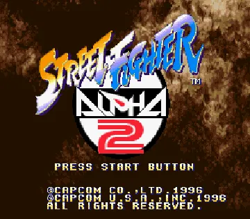 Street Fighter Alpha 2 (USA) screen shot title